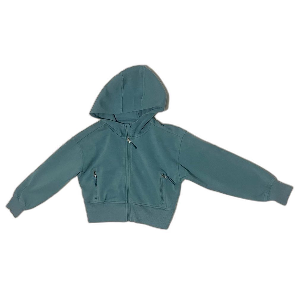 Old Navy Active Dynamic Fleece Zip-Up Sweatshirt Girls Kids Teal Hoodie Size 8 - Picture 2 of 13